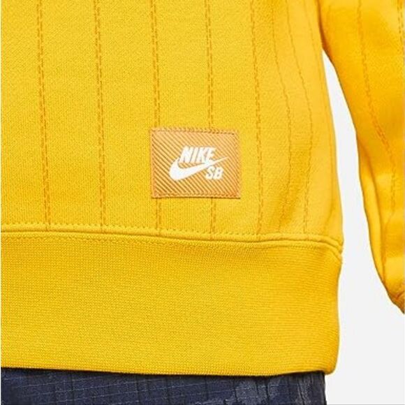 Nike SB Skate Crew Sweatshirt Unisex Women's M Yellow Pullover Fleece DH2636-743 - Picture 8 of 8